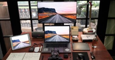 Photo desk setup