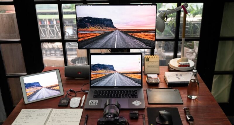 Photo desk setup